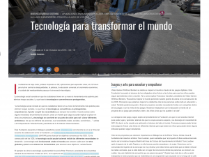 Tecnología para transformar el mundo El Independiente, 6/10/2018