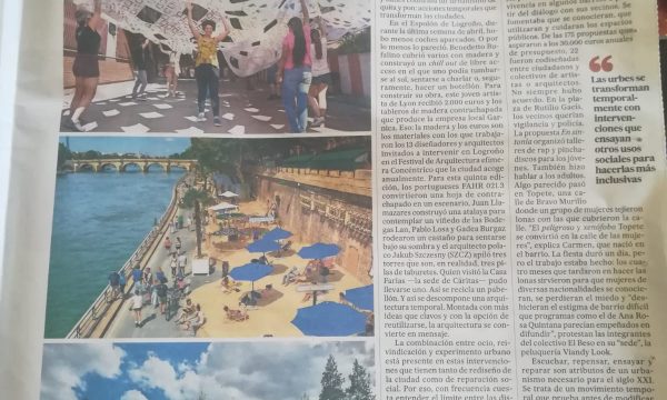 Urbanismo invisible El País, edición papel, 11/05/2019