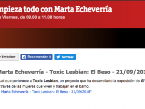 Hoy empieza todo con Marta Echeverría - Toxic Lesbian: El Beso Radio 3 21/09/2018