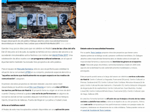 Tres proyectos de arte público intentan visibilizar la situación de la comunidad LGTBQ en Madrid 20minutos 16/06/2017