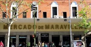 Entrée au marché Maravillas à Tetuán, Madrid
